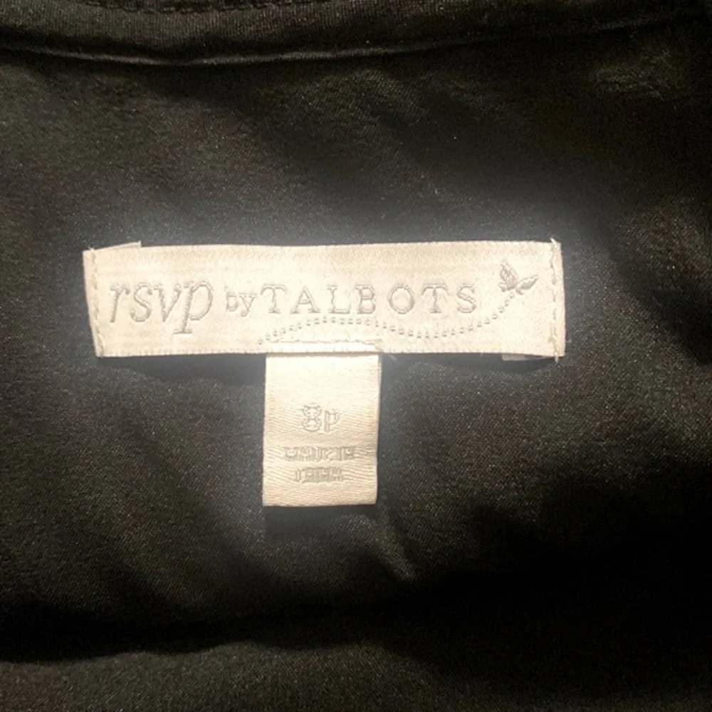 RSVP by Talbots Black Flounce-Sleeve Lace Dress - Picture 8 of 10